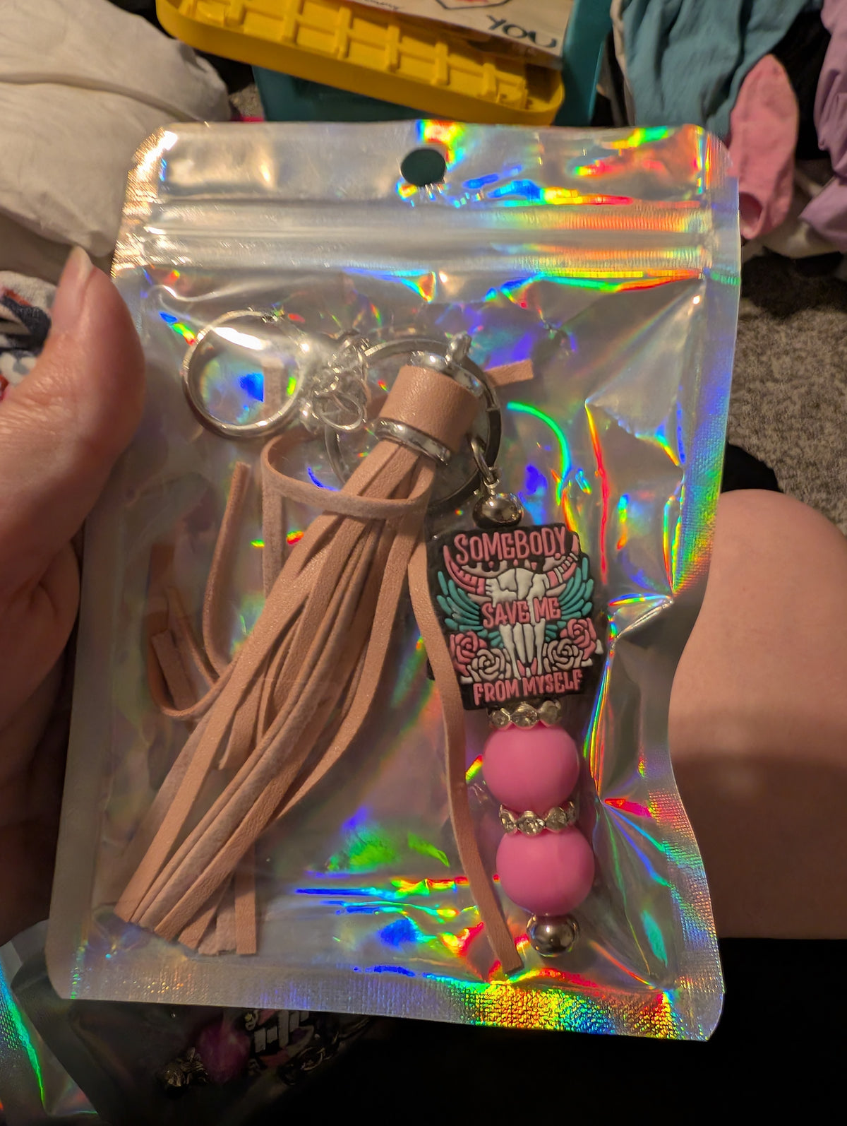Somebody save me keychain